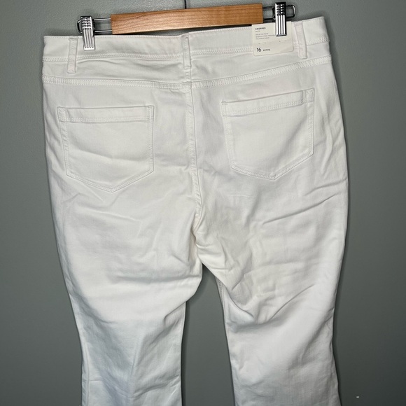 NWT J. Jill High Rise Cropped Split Hem Jeans - White - Picture 7 of 15
